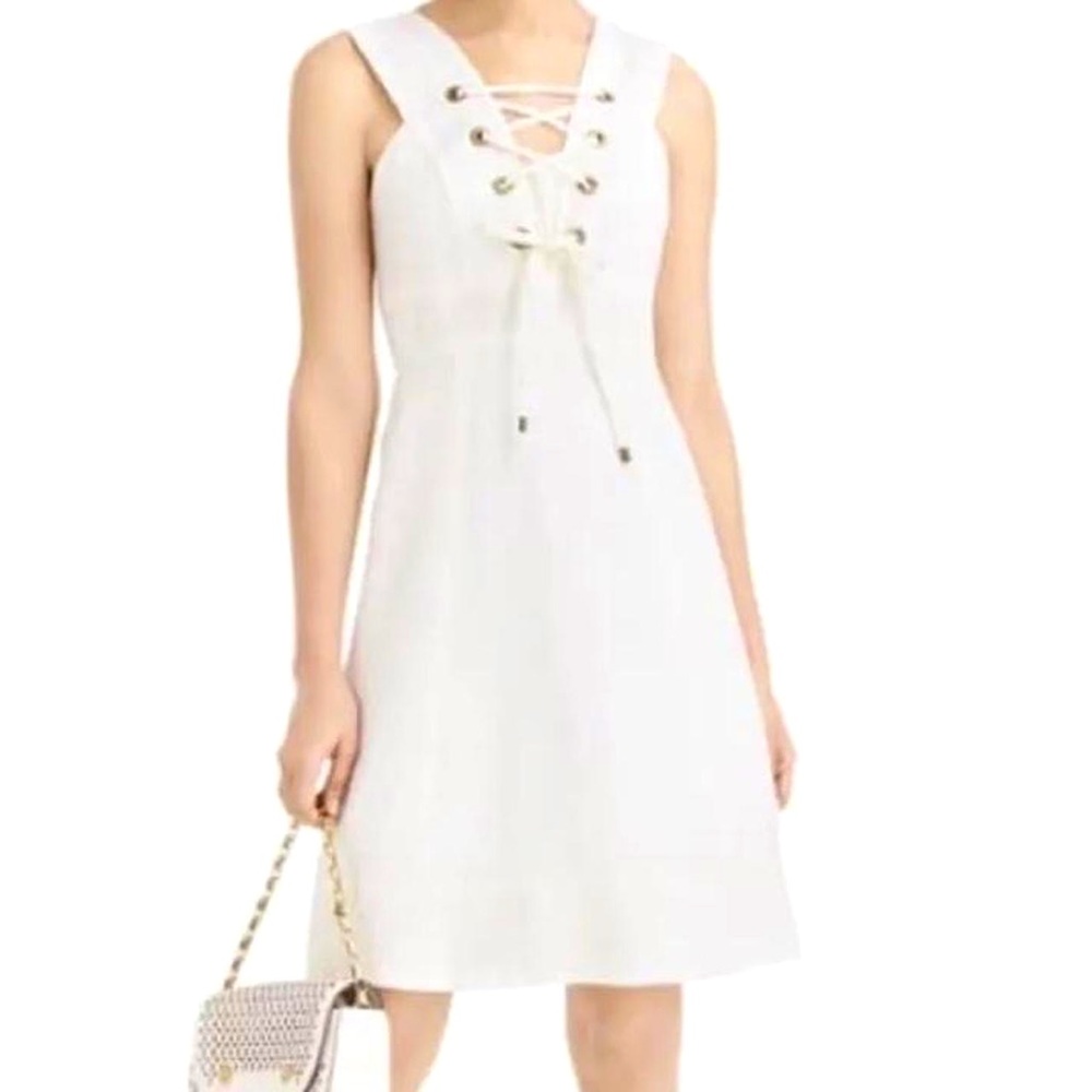 White Linen Dress NWT